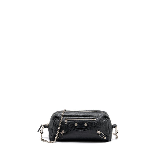 Balenciaga mini city crossbody chain Purse leather grey