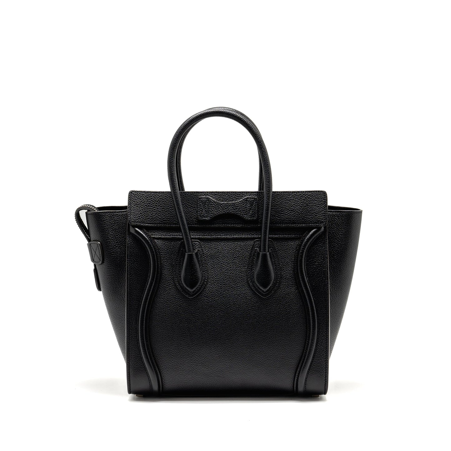 Luxury CELINE Micro Luggage Bag Calfskin Black SHW