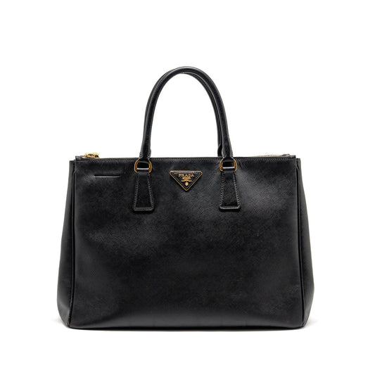 Prada Saffiano Tote Purse Calfskin black