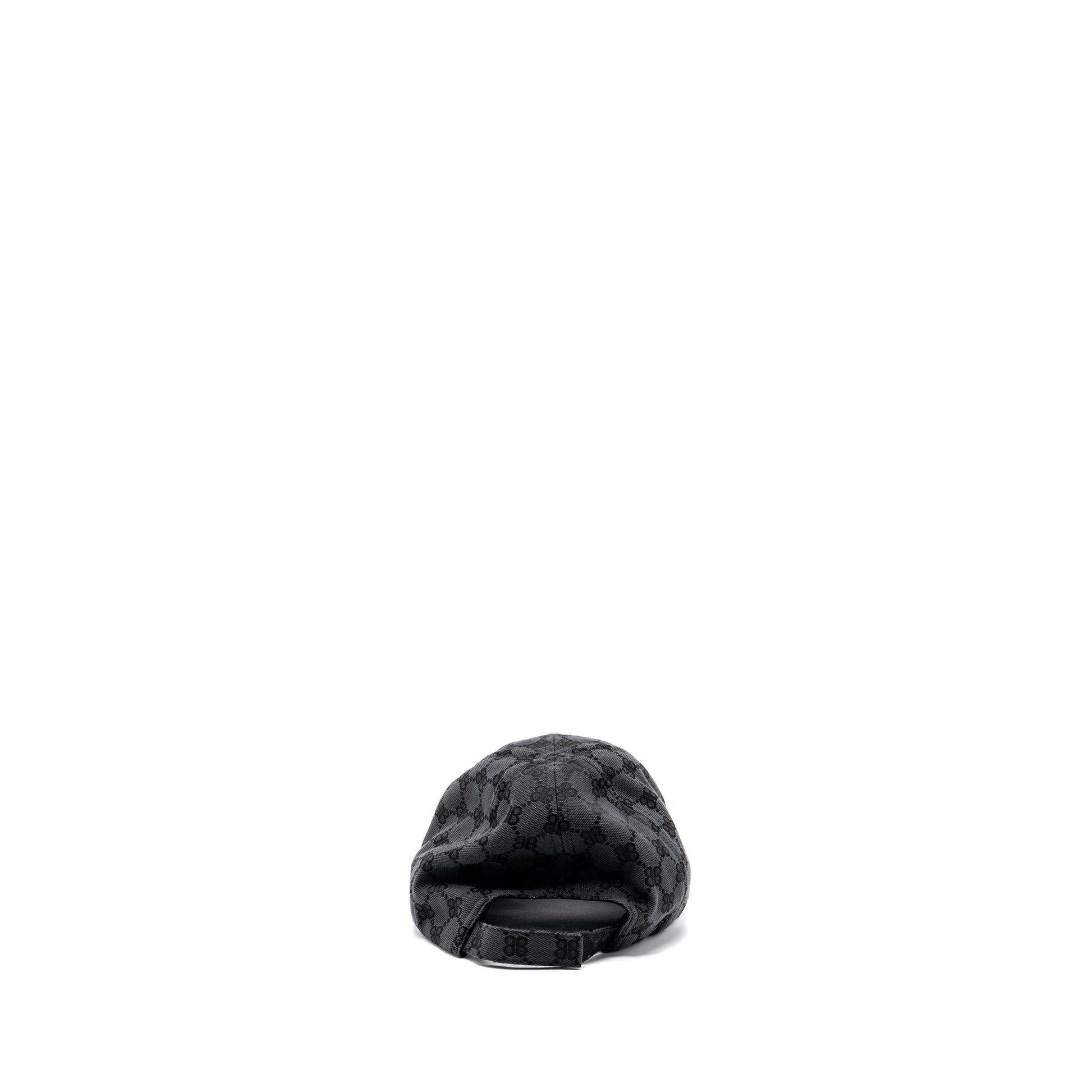 Balenciaga Size S BB MONOGRAM CAP BLACK