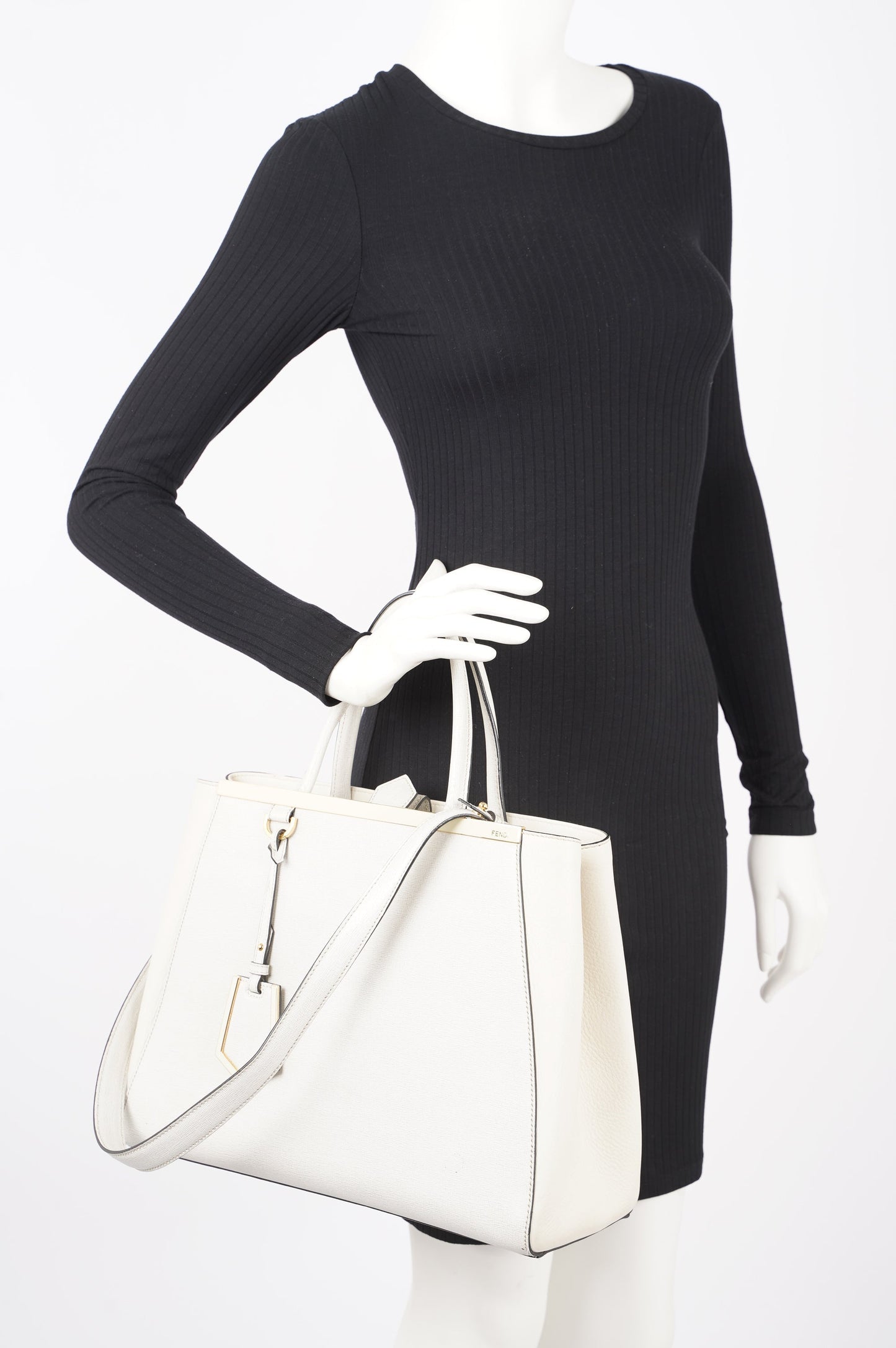 Fendi Womens 2Jours Grey / Beige Large