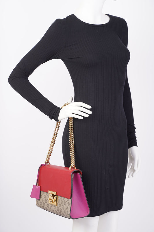 Gucci Lou Monogram Leather Canvas Crossbody