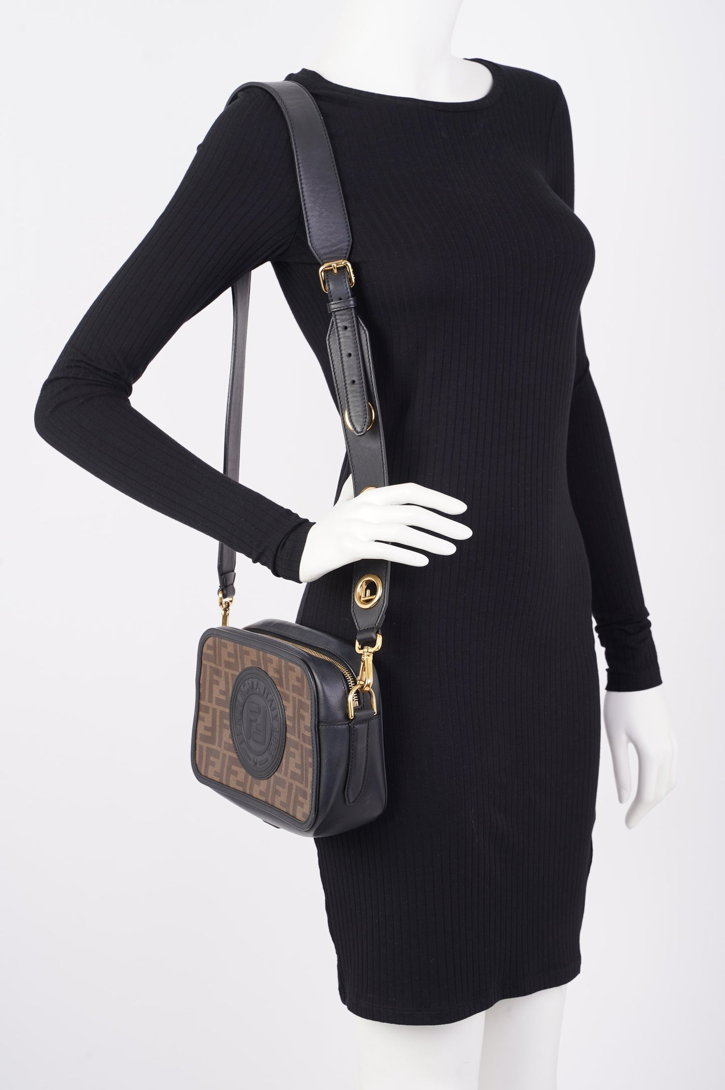Fendi Camera Case Monogram Leather / Canvas