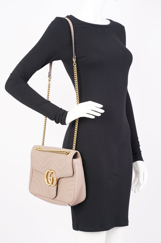 Gucci Lou Monogram Chain Leather Crossbody