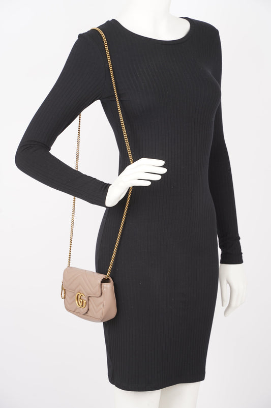 Gucci Lou Monogram Leather Mini Crossbody