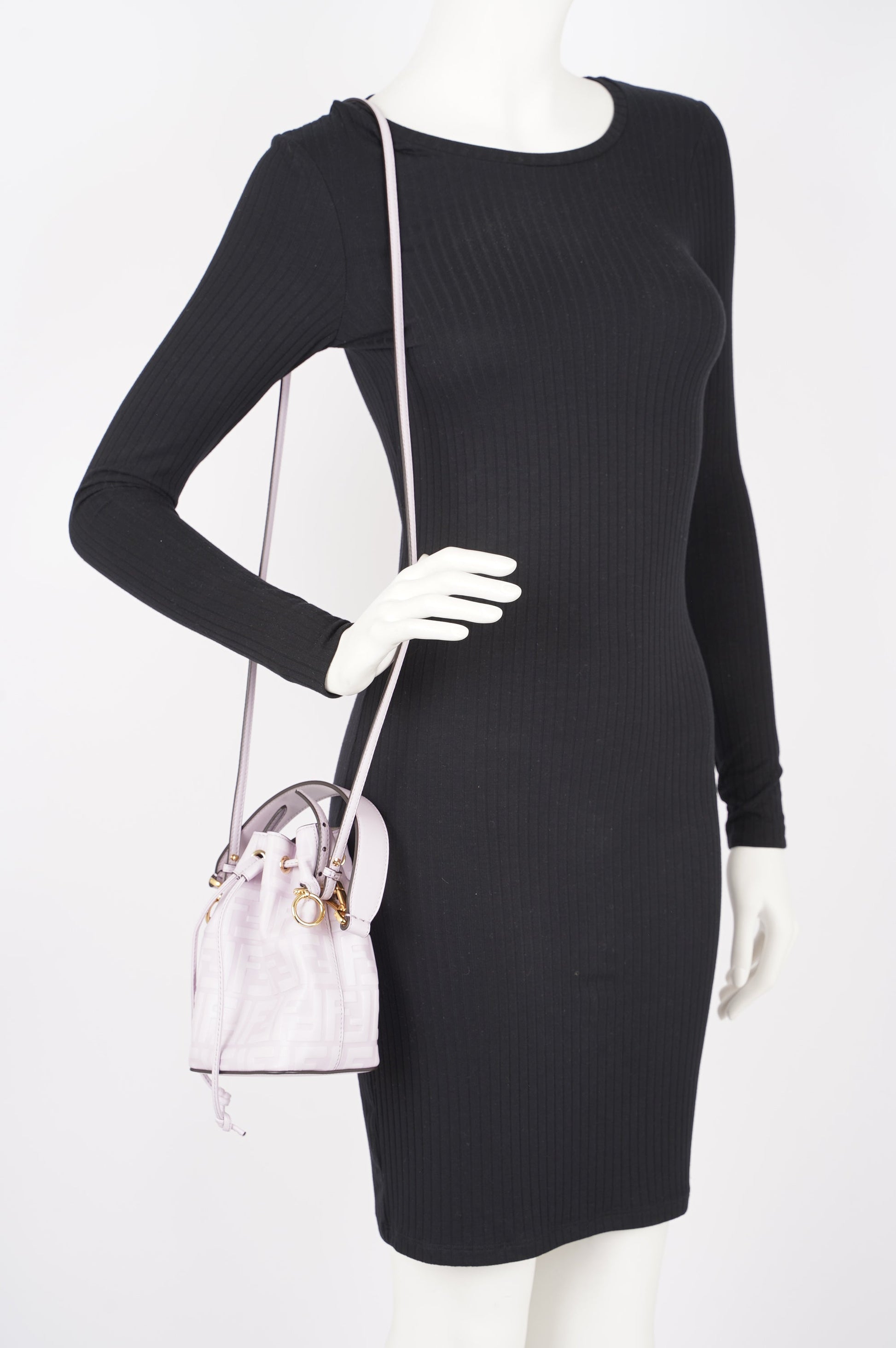 Fendi Womens Mon Tresor Bag Lilac Leather Mini
