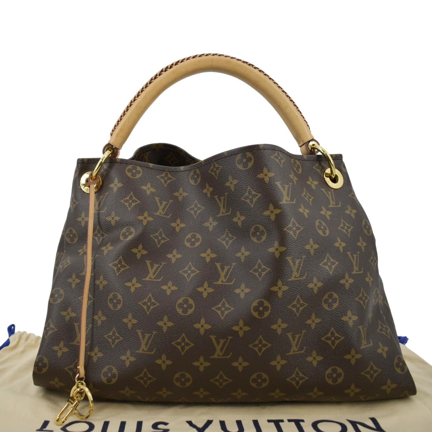 Louis Vuitton Artsy MM Monogram Canvas Hobo Bag Brown