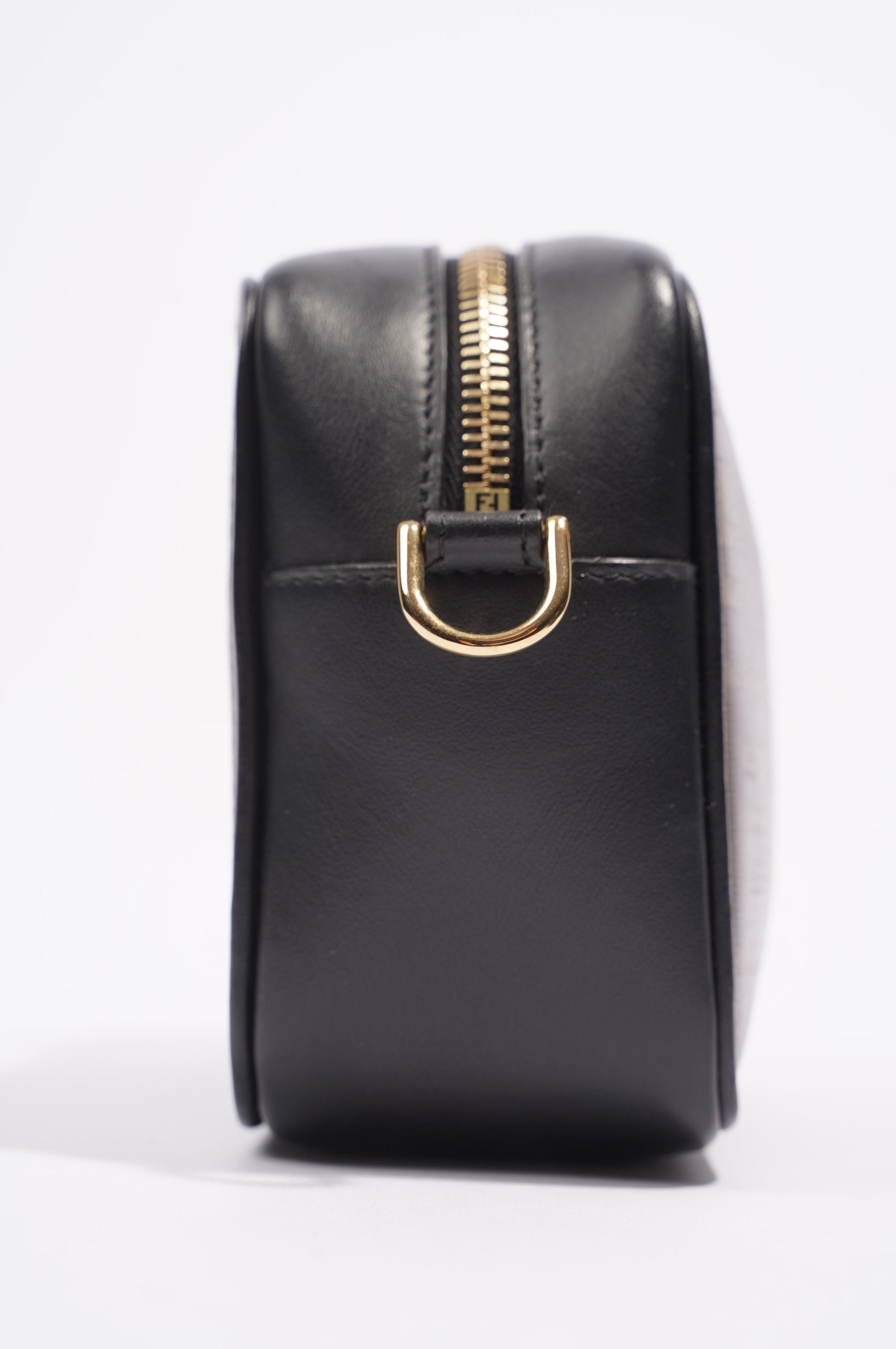 Fendi Womens Camera Bag Monogram / Black Canvas / Leather Mini
