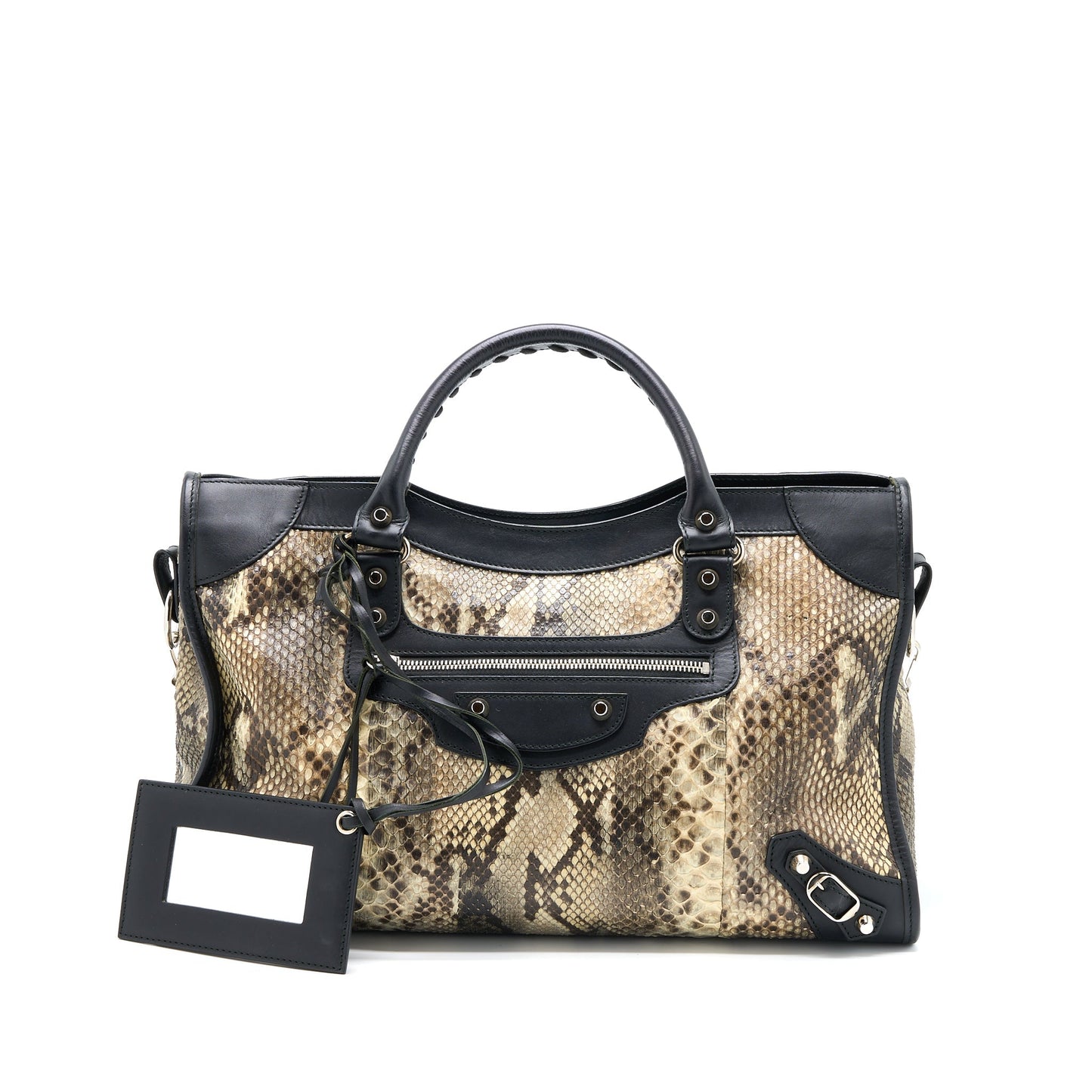 Balenciaga Classic City Python Leather