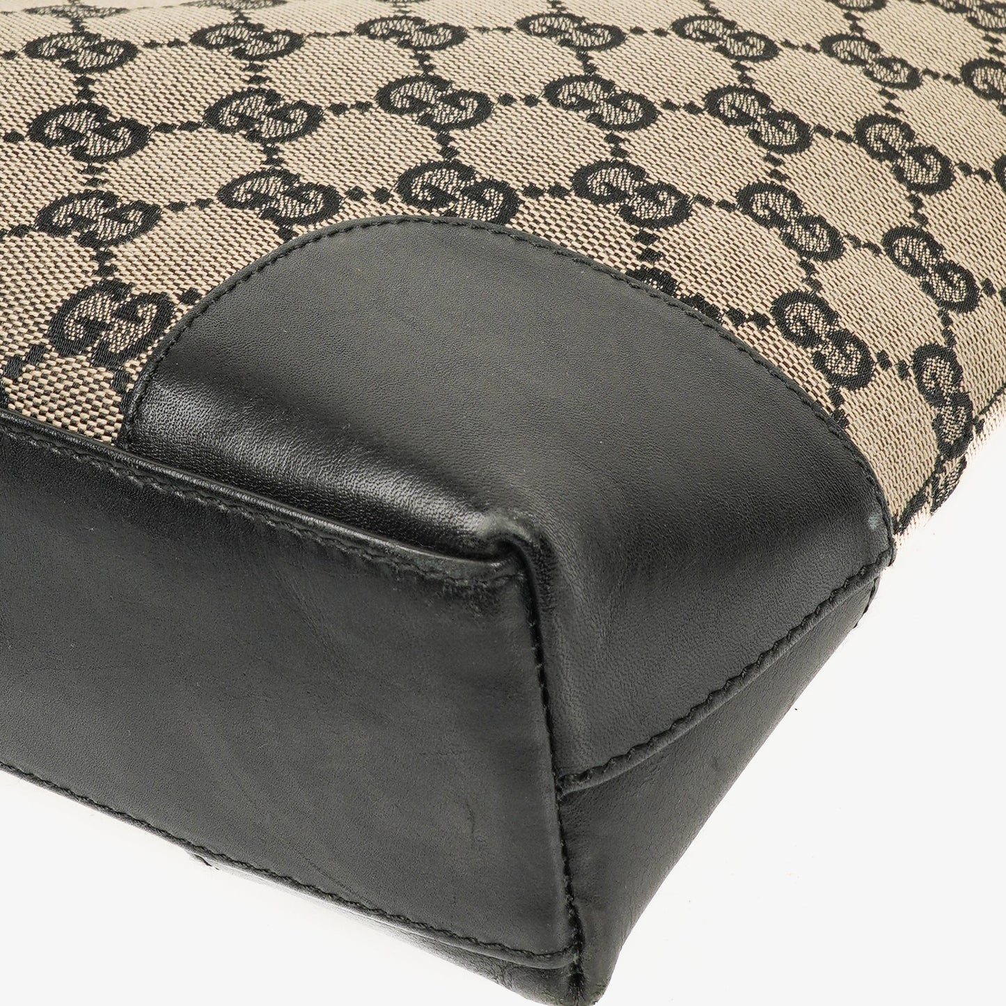 Gucci GG Canvas And Leather Shoulder Hobo Bag