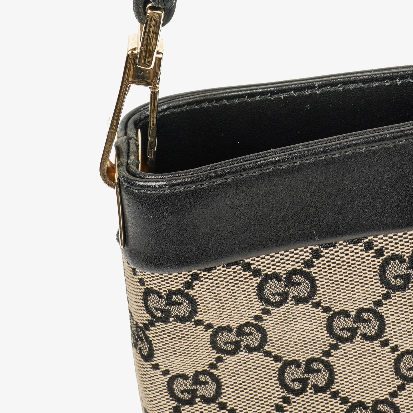 Gucci GG Canvas And Leather Shoulder Hobo Bag