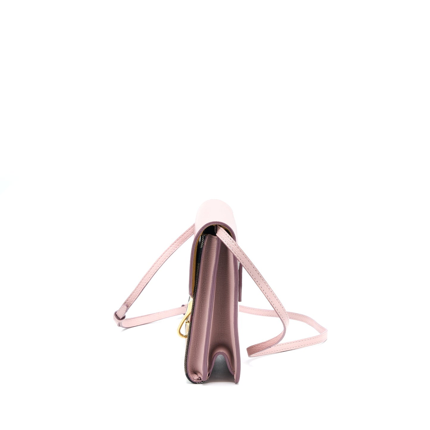 Burberry Small Leather And Ho Check Crossbody Bag Pale Orchid