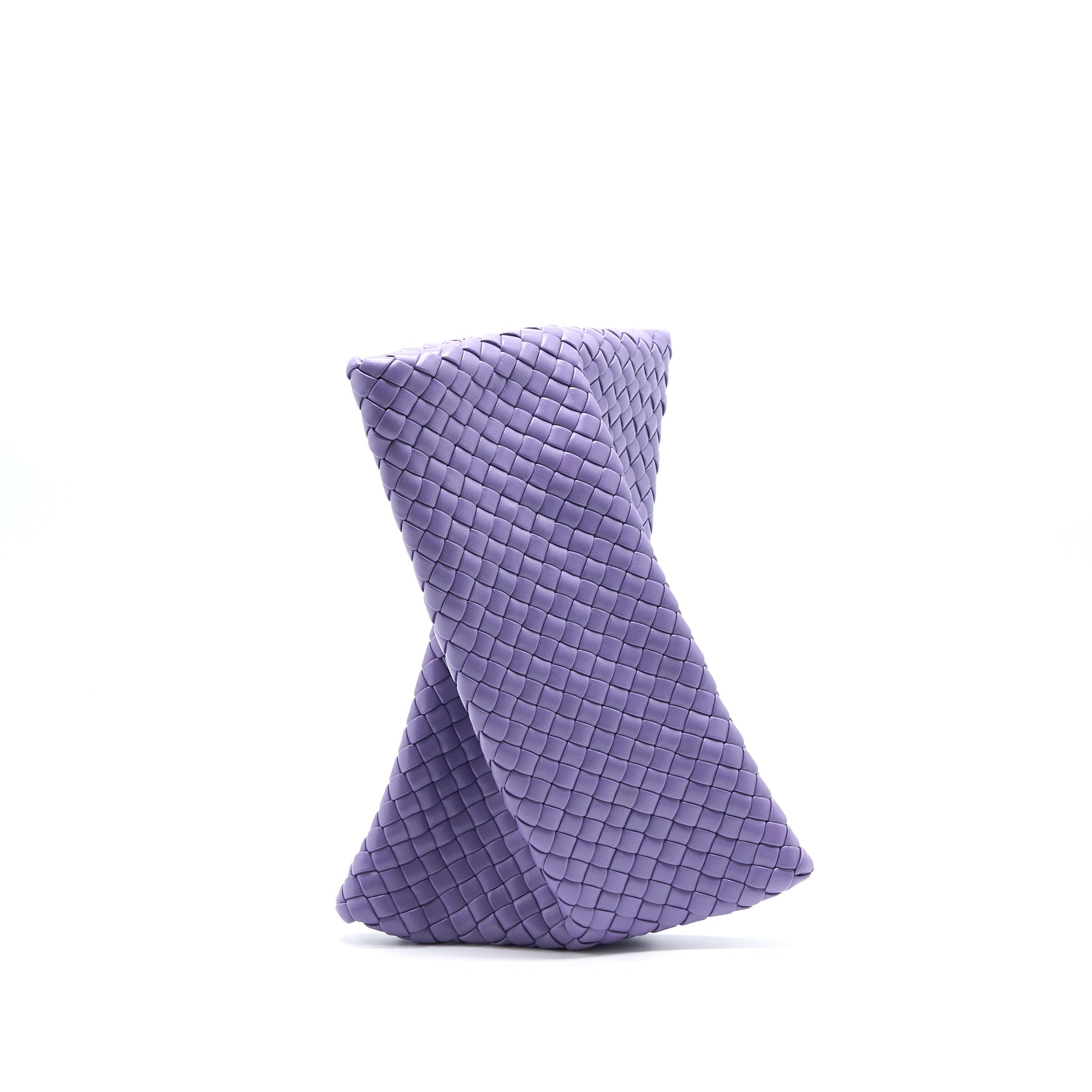 Bottega Veneta Crisscross Clutch Purse Lavender