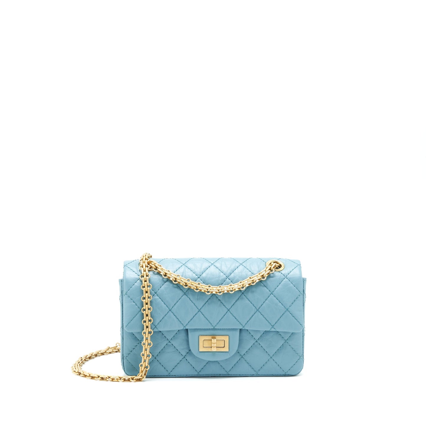 Chanel Mini 2.55 Reissue Flap Bag Light Blue Calfskin