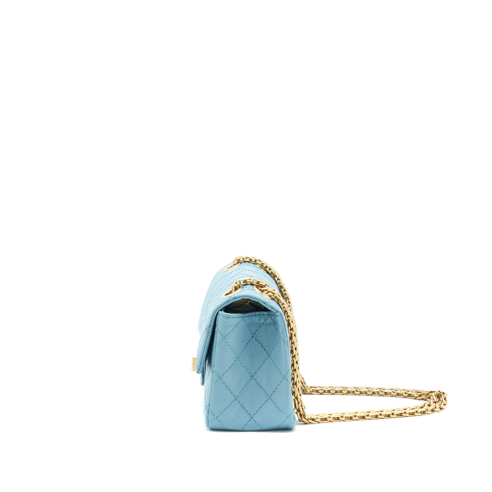 Chanel Mini 2.55 Reissue Flap Bag Light Blue Calfskin