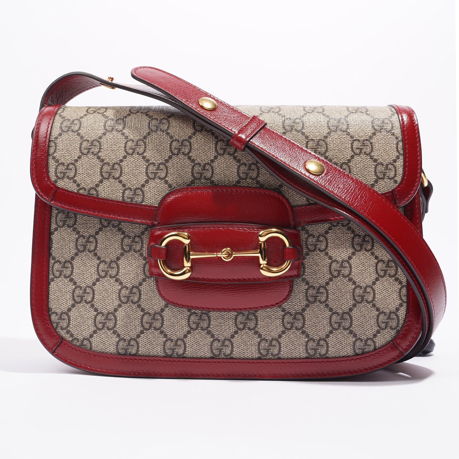 Gucci Lou Monogram Leather Canvas Crossbody