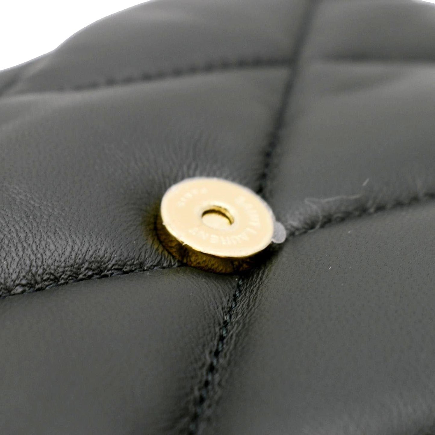 SAINT LAURENT LE 57 Quilted Lambskin Leather Hobo Bag Green