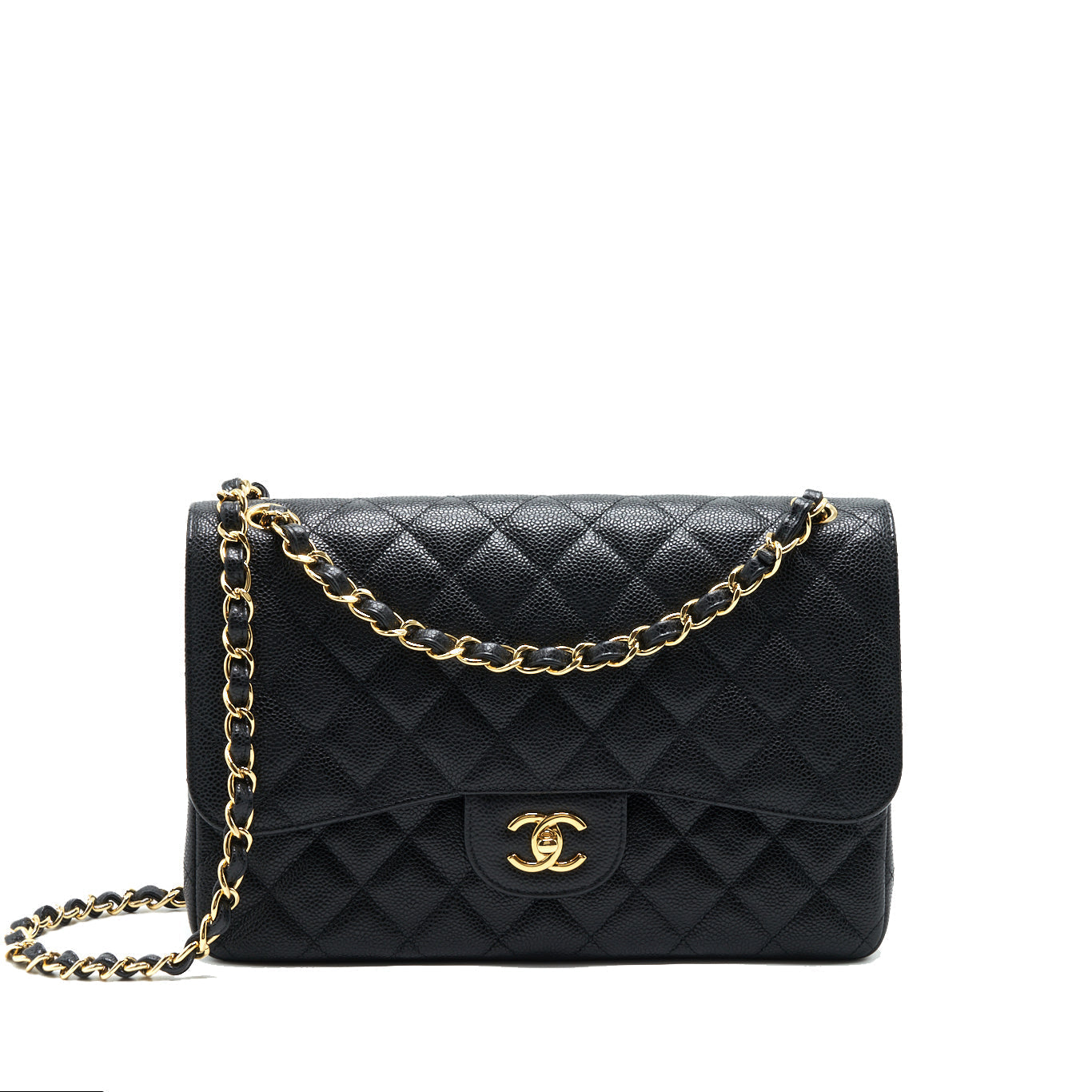 Chanel Classic Jumbo Double Flap Bag Black Caviar