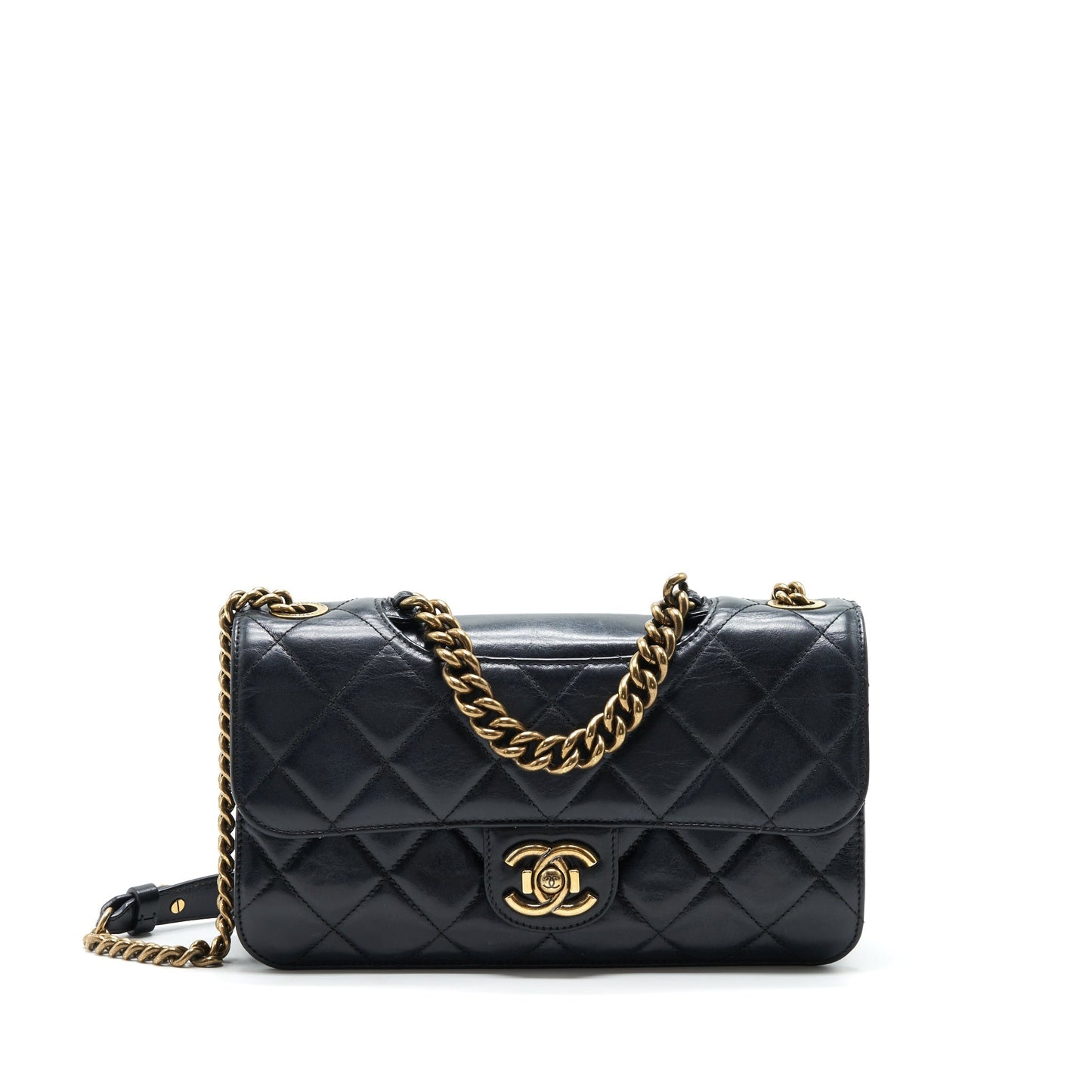 Chanel Perfect Edge Flap Bag With Calfskin Ruthenium