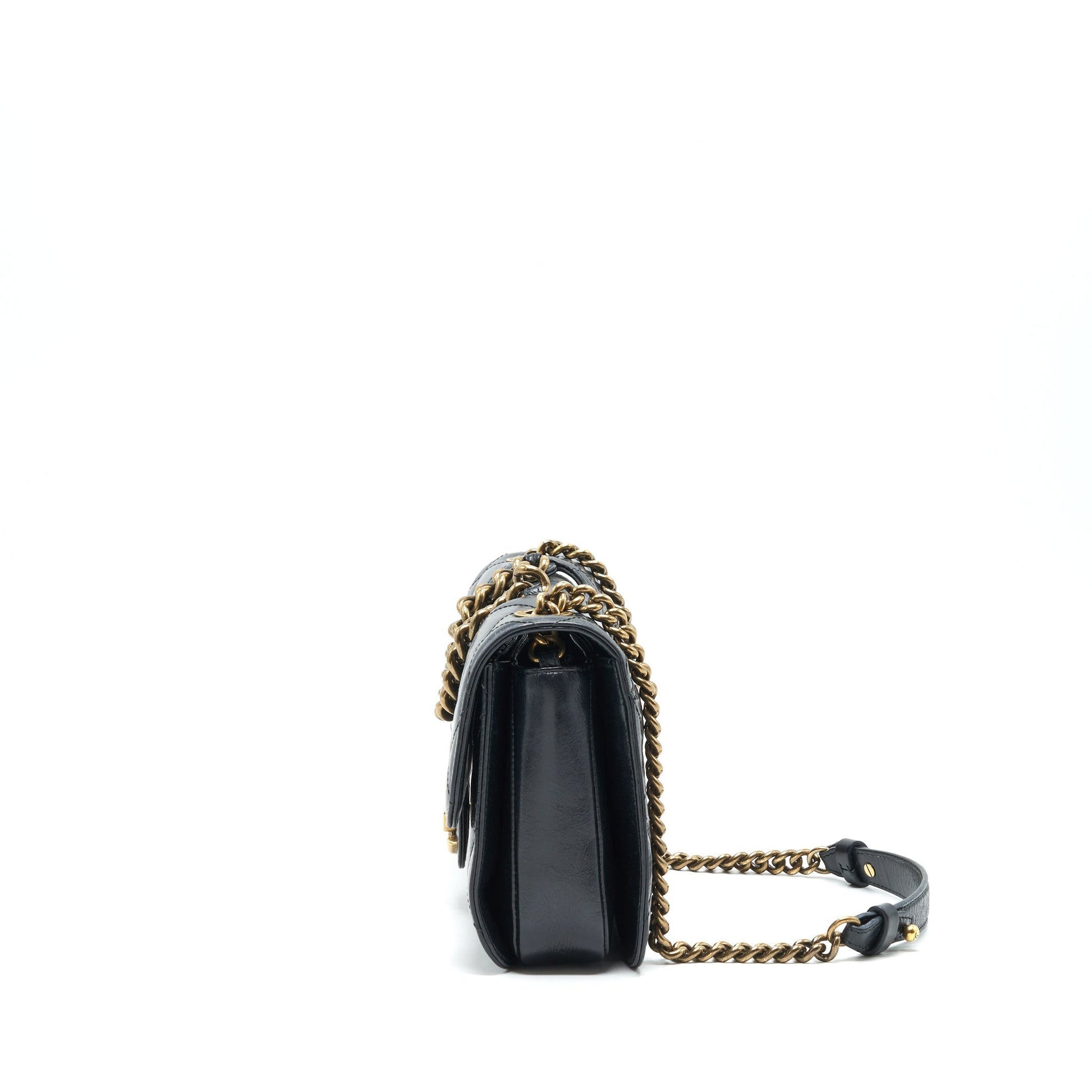 Chanel Perfect Edge Flap Bag With Calfskin Ruthenium