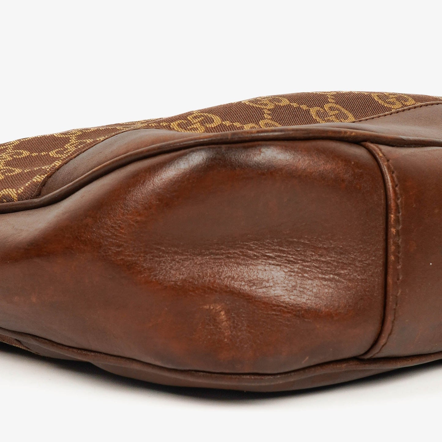 Gucci Bamboo Top Handle GG Canvas Brown/Biege Hobo Bag