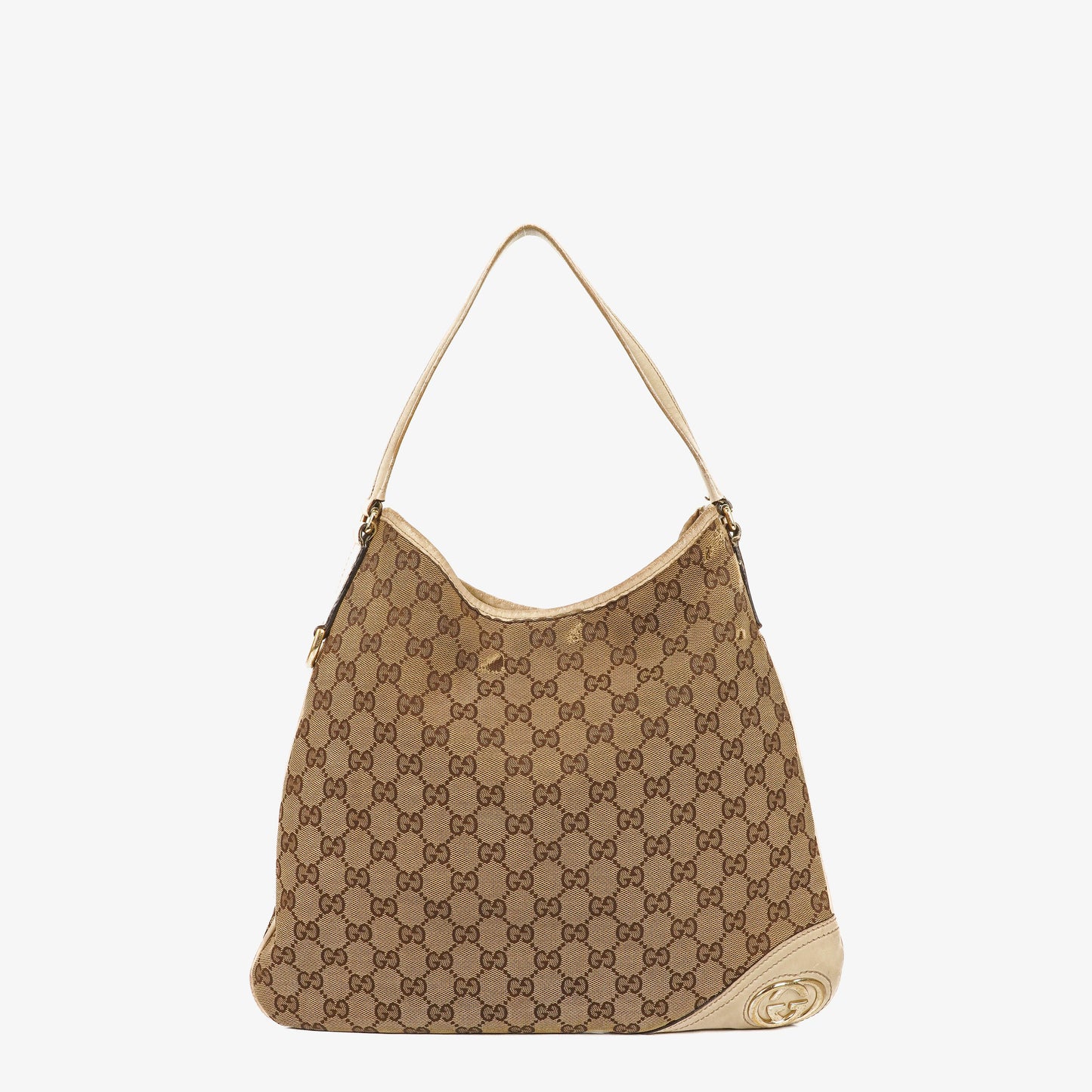 Gucci New Britt Off White Monogram Hobo Bag
