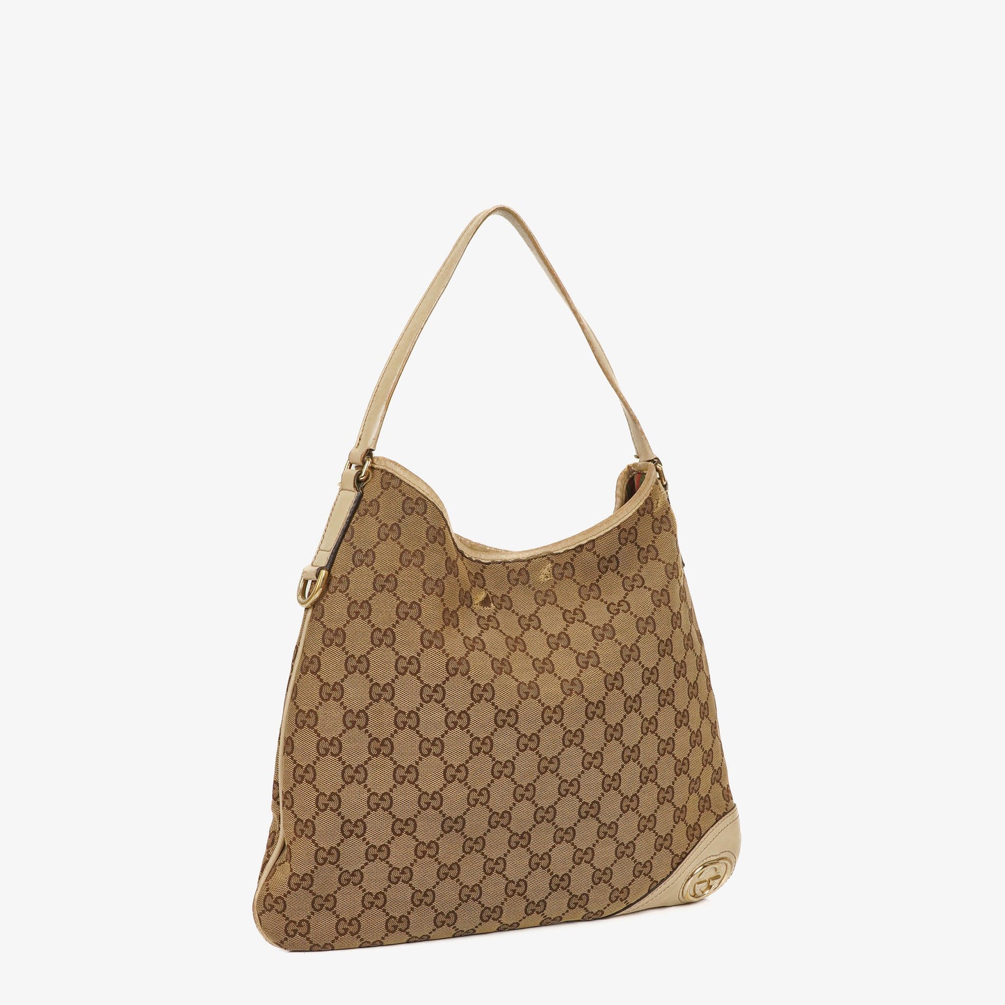 Gucci New Britt Off White Monogram Hobo Bag