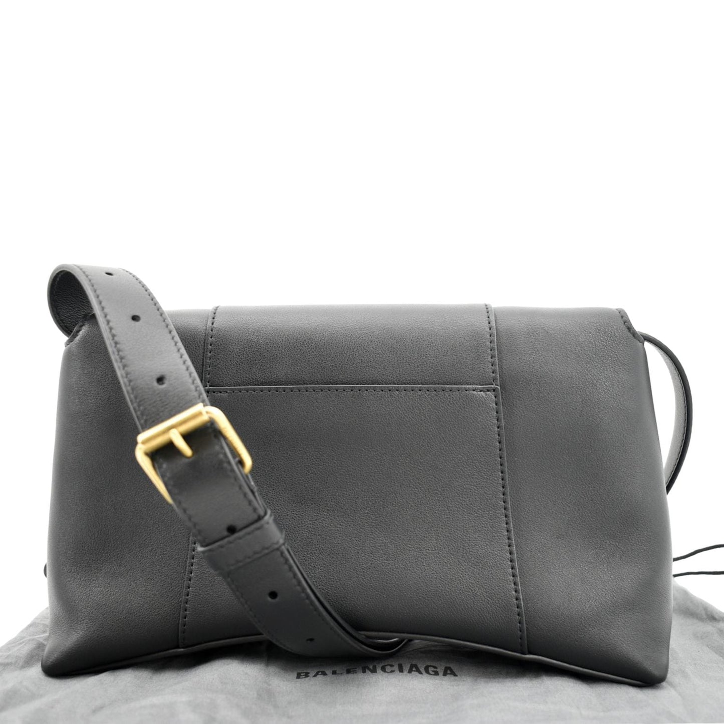 BALENCIAGA Treize Leather Shoulder Bag Black