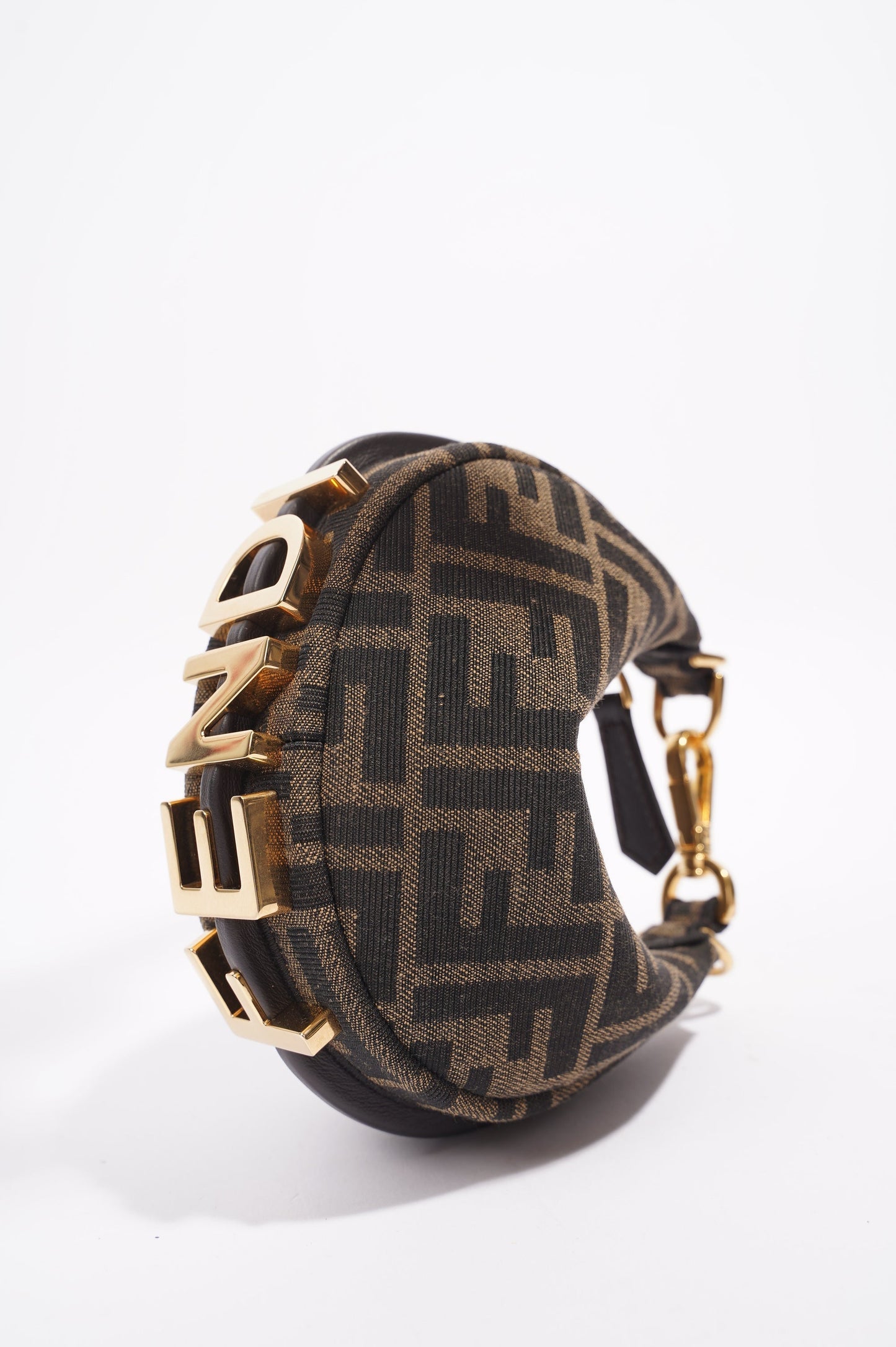 Fendi Womens Fendigraphy Bag Monogram Canvas Nano