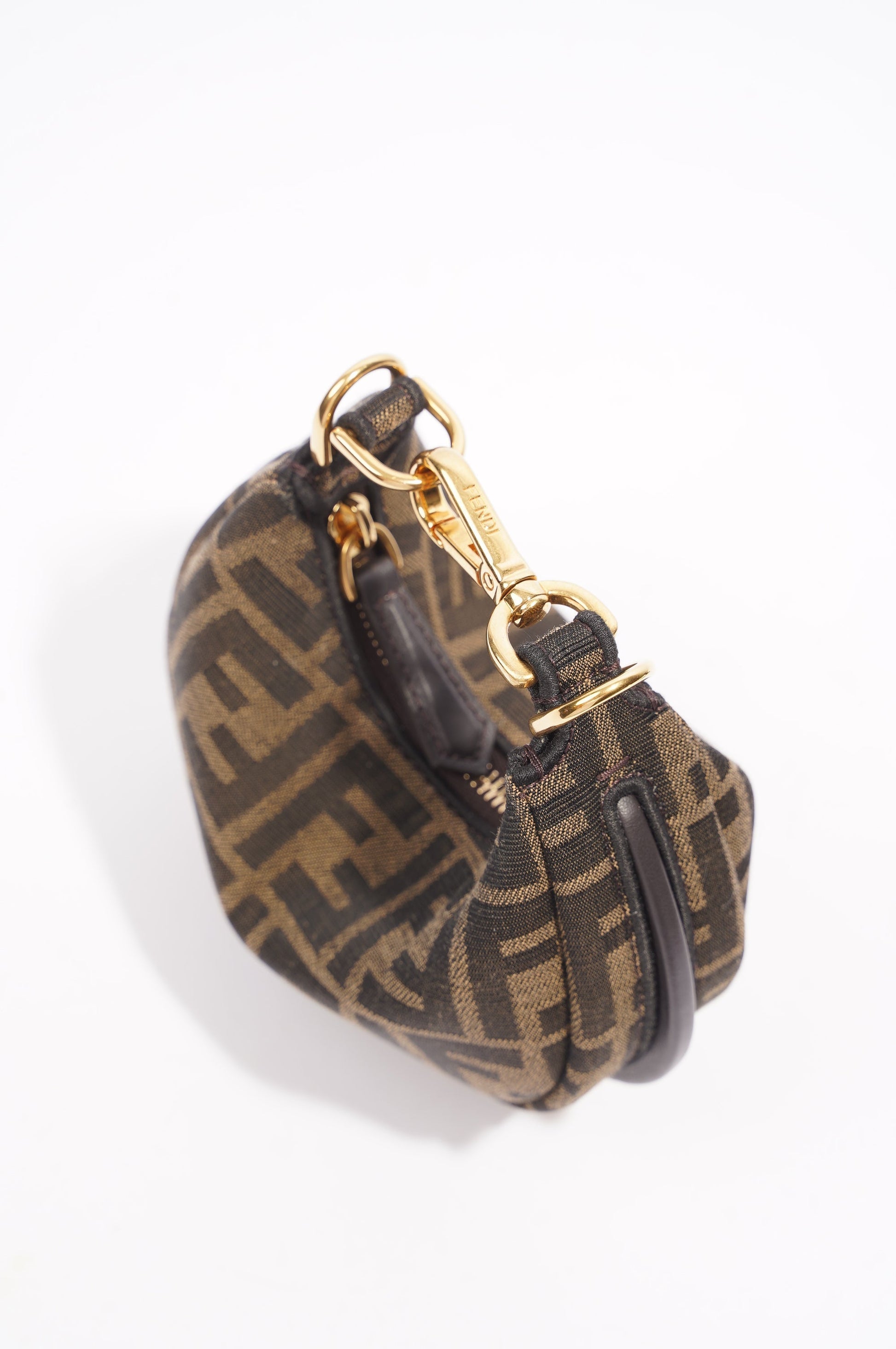 Fendi Womens Fendigraphy Bag Monogram Canvas Nano