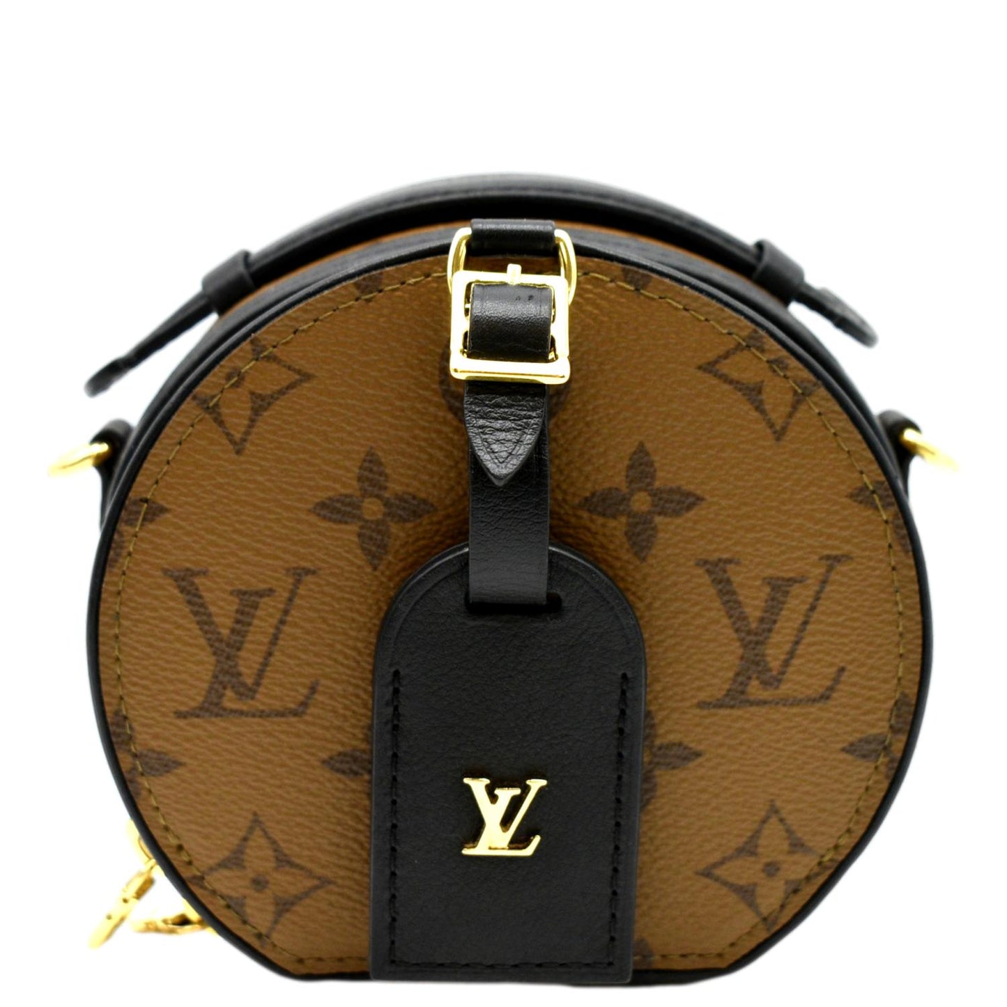 LOUIS VUITTON Boite Chapeau Mini Reverse Monogram Canvas Shoulder Bag Brown