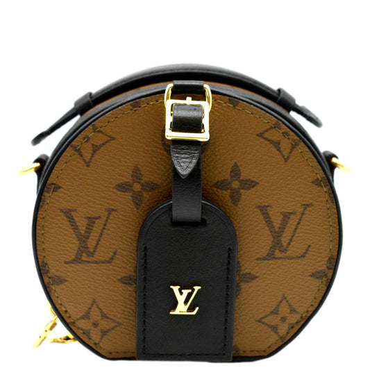 LOUIS VUITTON Boite Chapeau Mini Reverse Monogram Canvas Shoulder Bag Brown