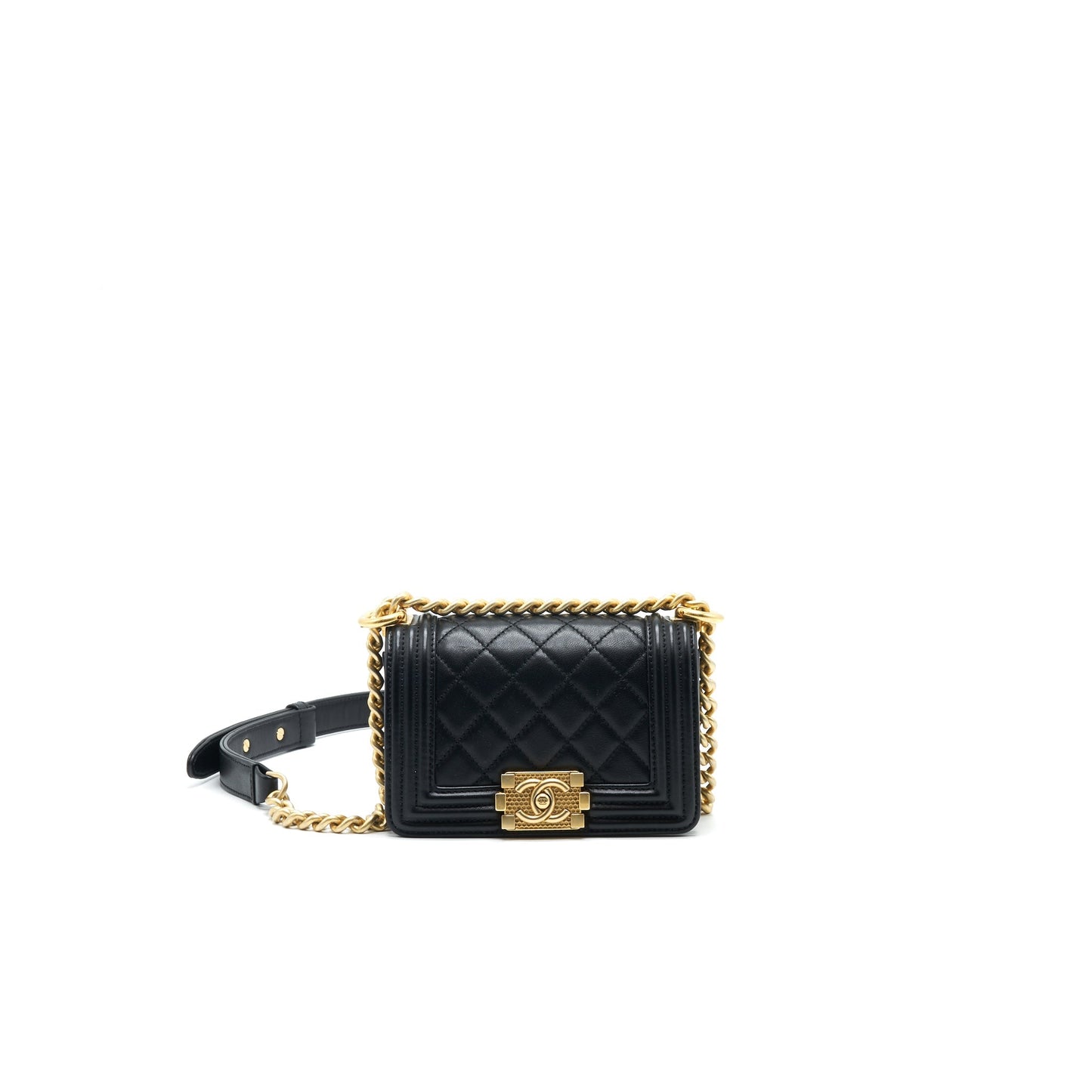 Chanel Boy Extra Mini Lambskin in Black