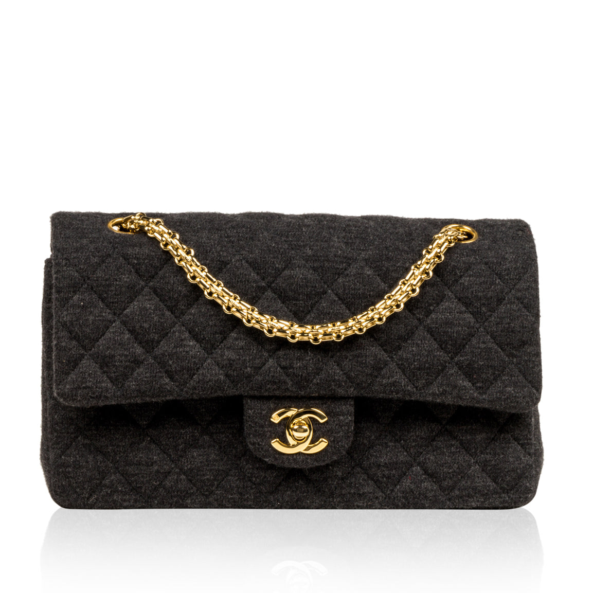 Chanel Jersey Classic Flap Bag - Medium