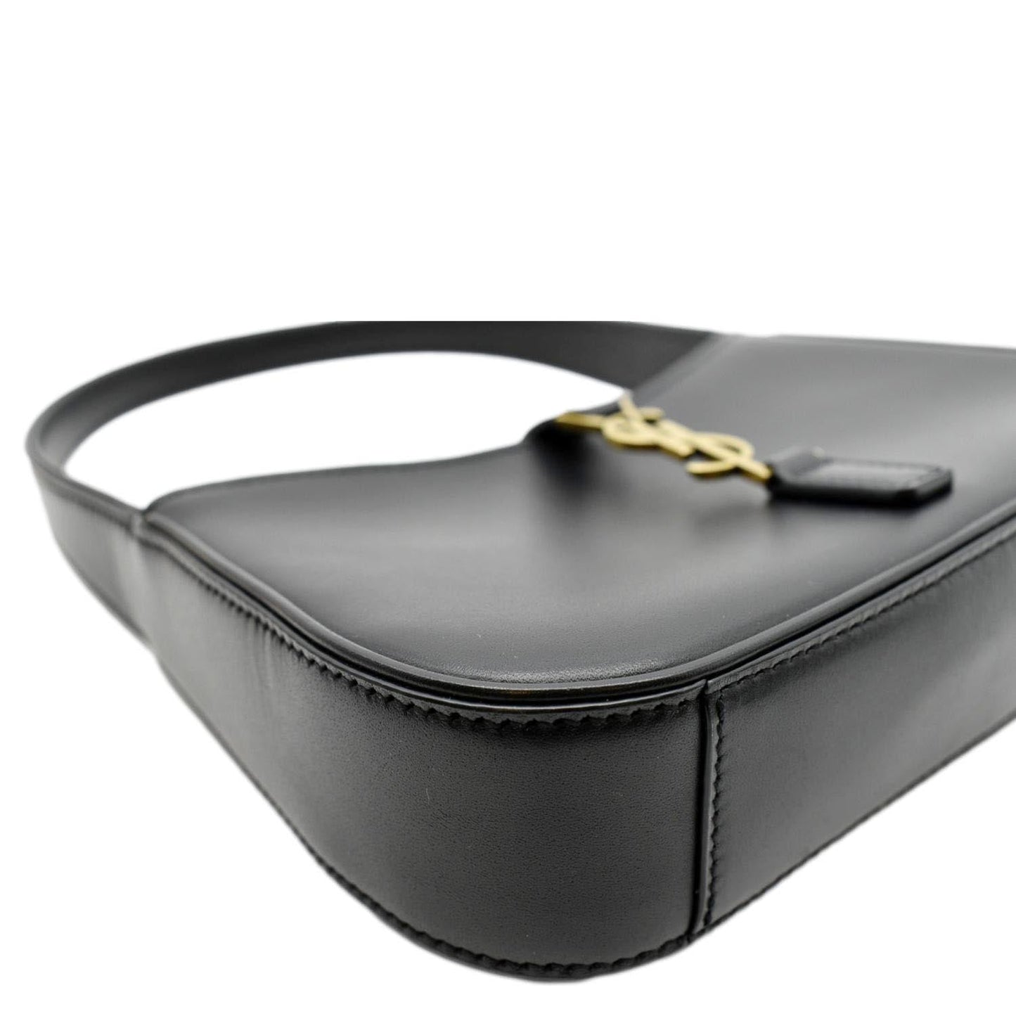 SAINT LAURENT Le 5 A 7 Mini Leather Satchel Bag Black