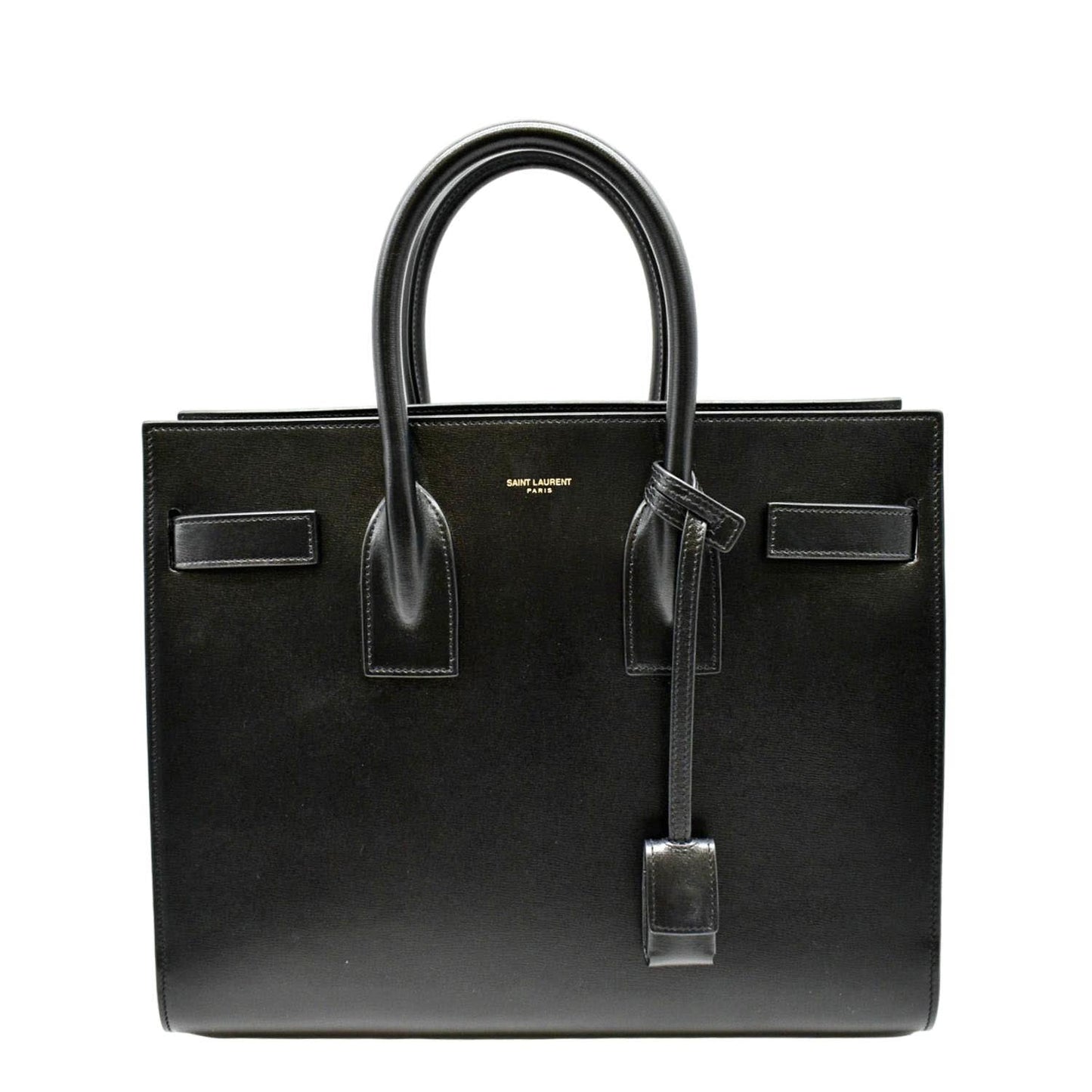 SAINT LAURENT Sac de Jour Leather Satchel Shoulder Bag Black