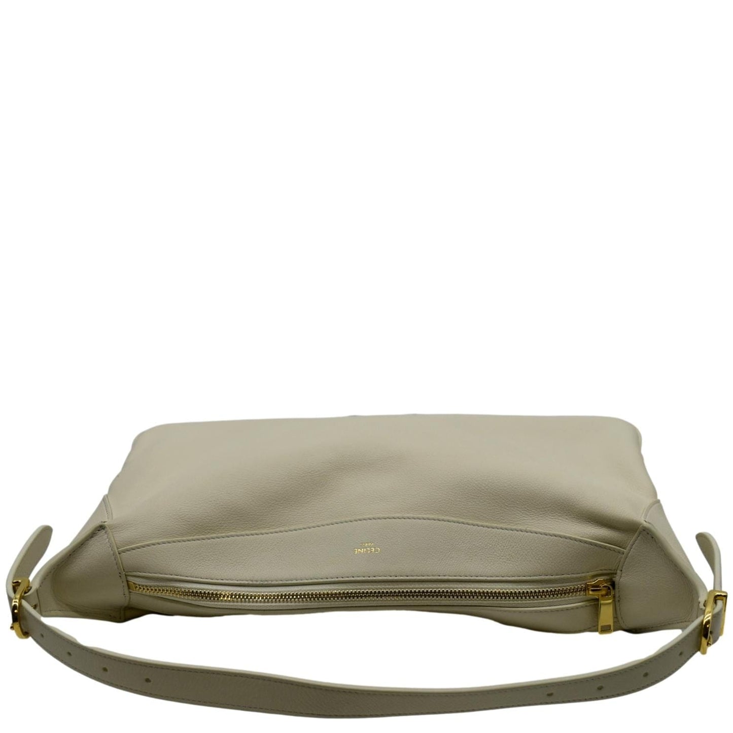 CELINE Romy Medium Supple Calfskin Shoulder Bag Off White