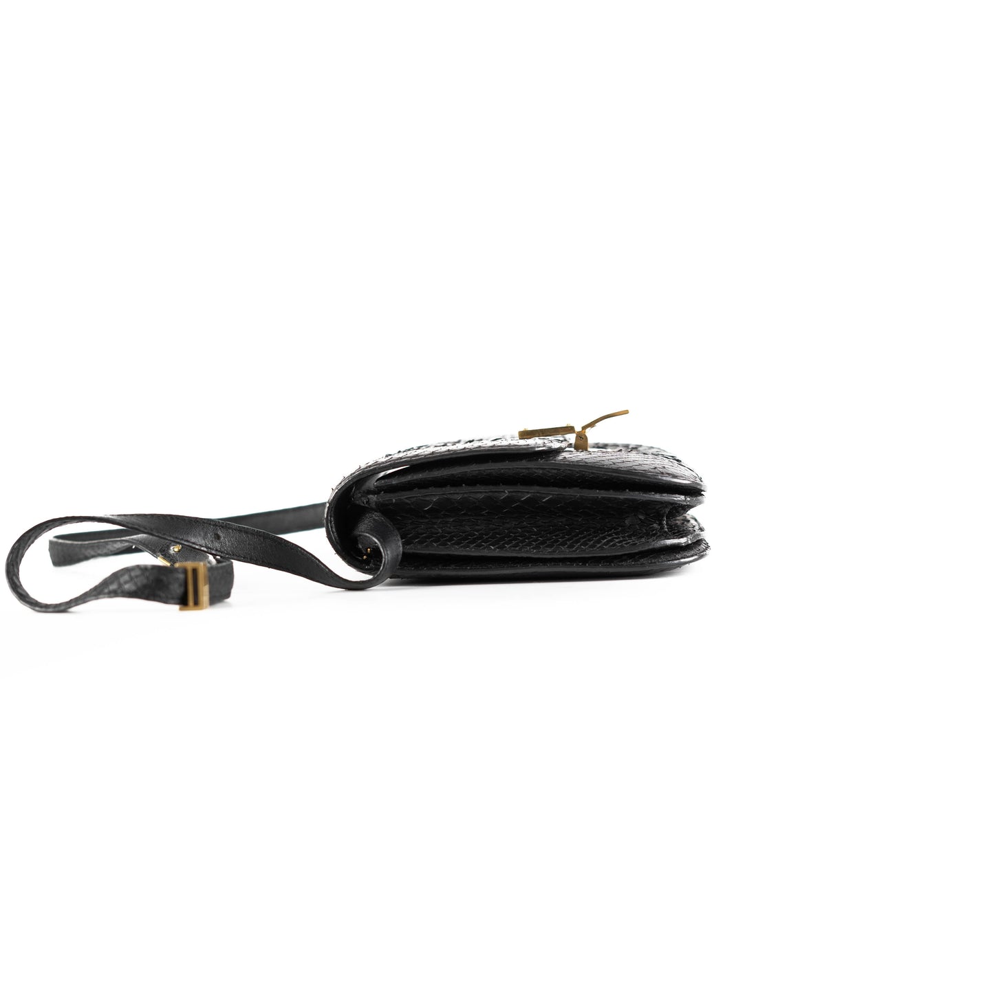 Luxury CELINE Box Python Bag Black