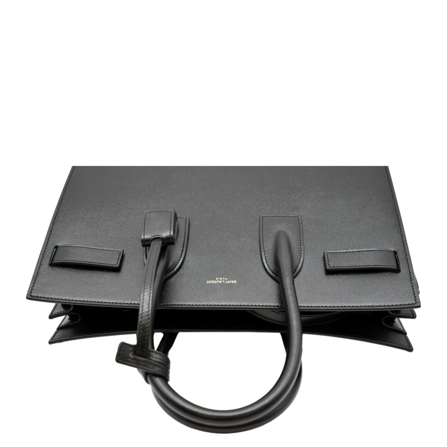 SAINT LAURENT Sac de Jour Leather Satchel Shoulder Bag Black