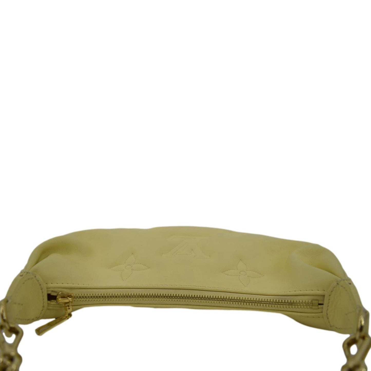 LOUIS VUITTON Over The Moon Bubblegram Calf Leather Crossbody Bag Banana Yellow