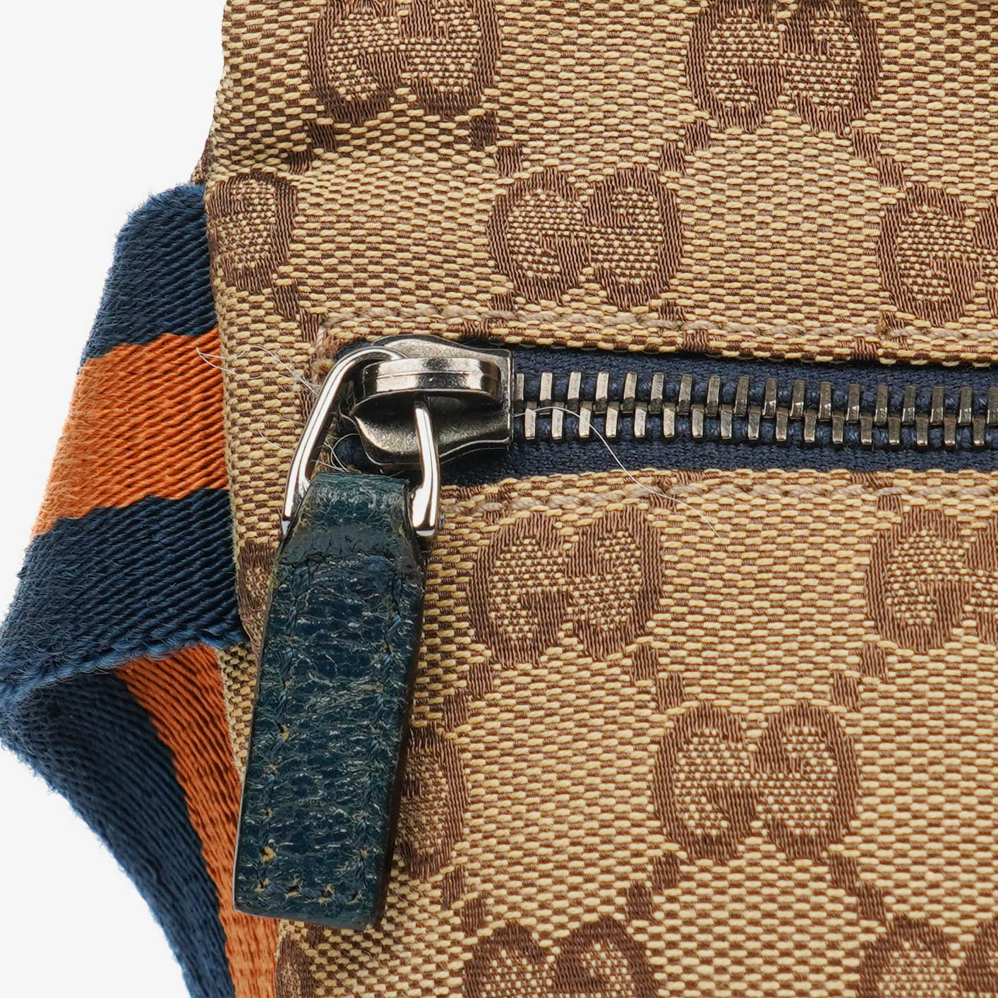 Gucci GG Multicolour Beige/Blue/Orange Monogram Canvas Belt Bag