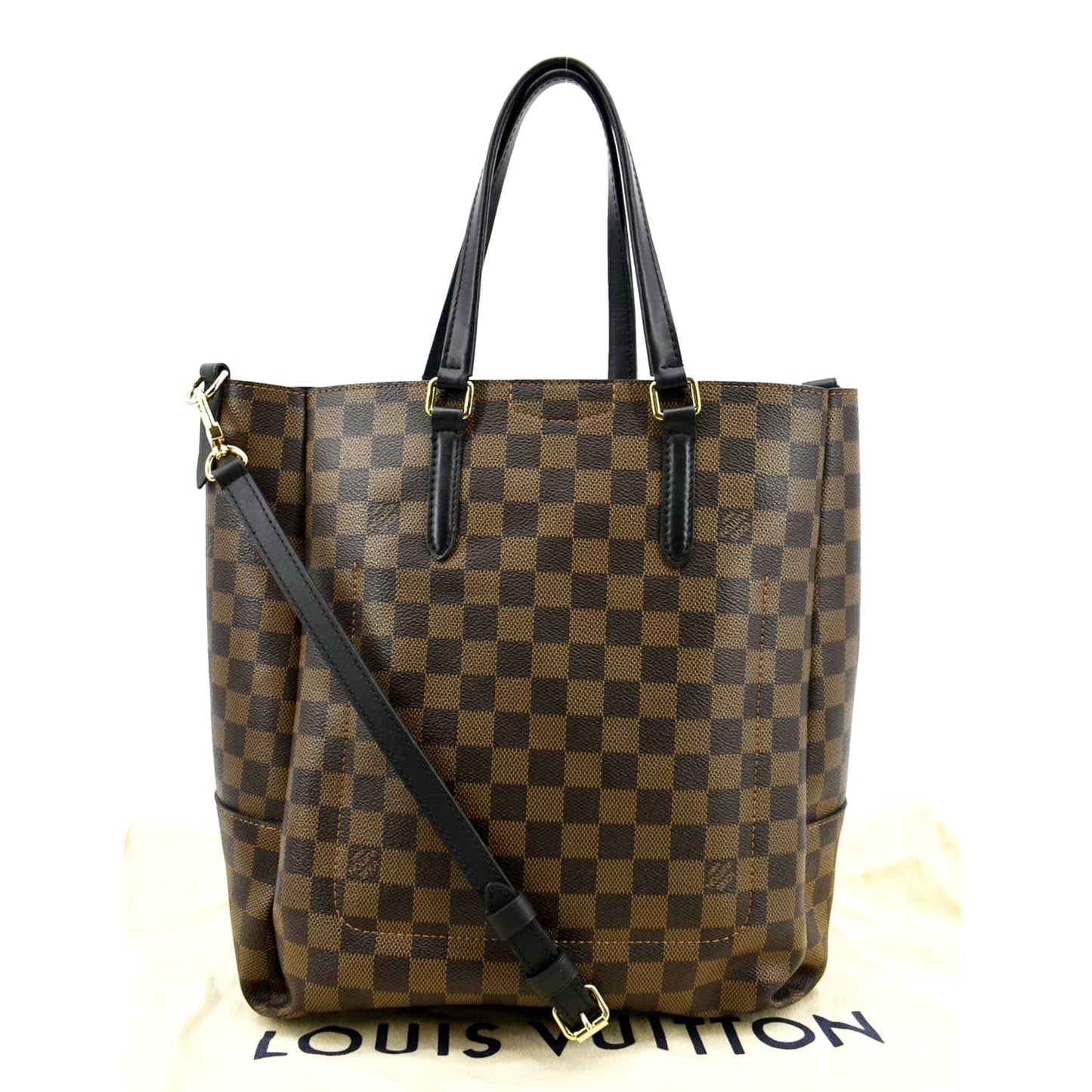 LOUIS VUITTON Belmont Damier Ebene Shoulder Bag Brown