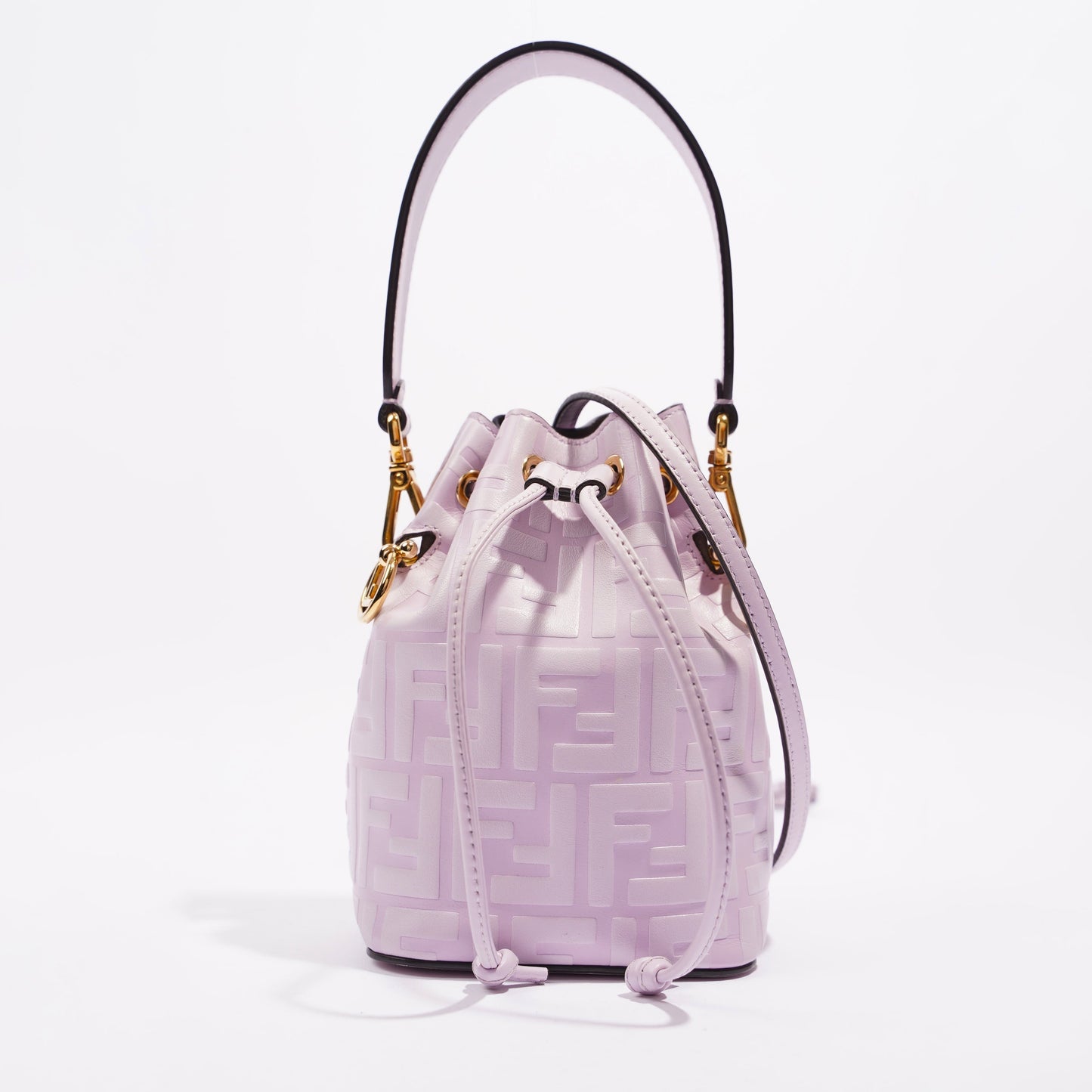 Fendi Womens Mon Tresor Bag Lilac Leather Mini