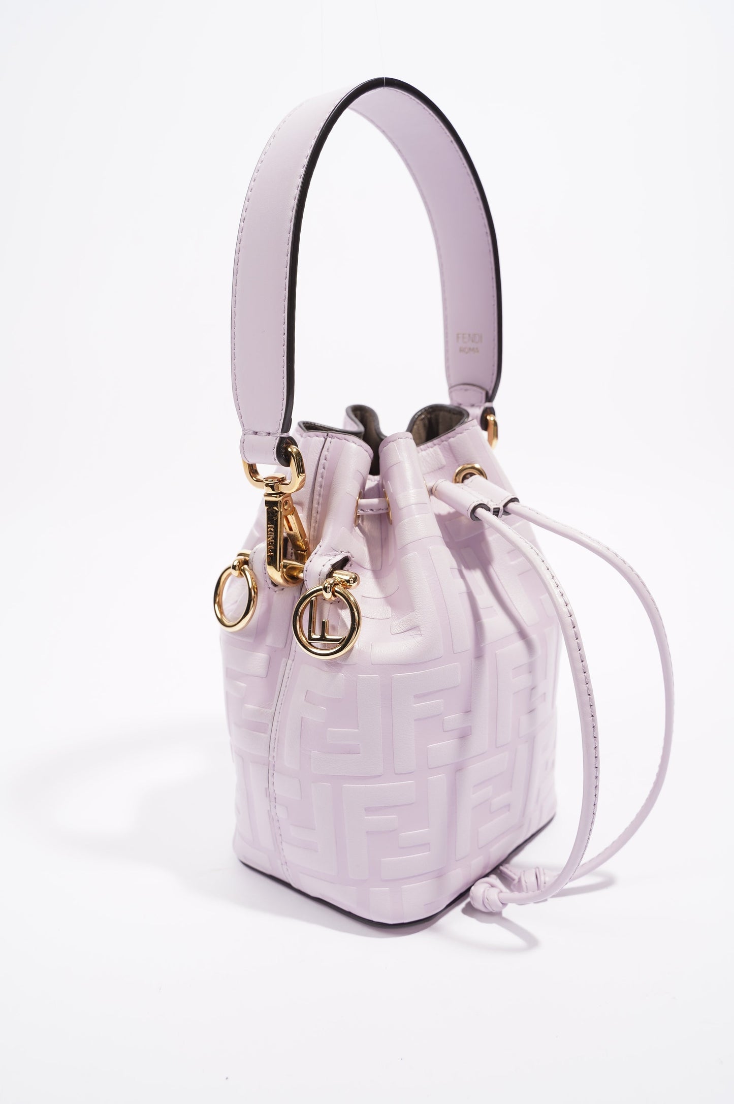 Fendi Womens Mon Tresor Bag Lilac Leather Mini