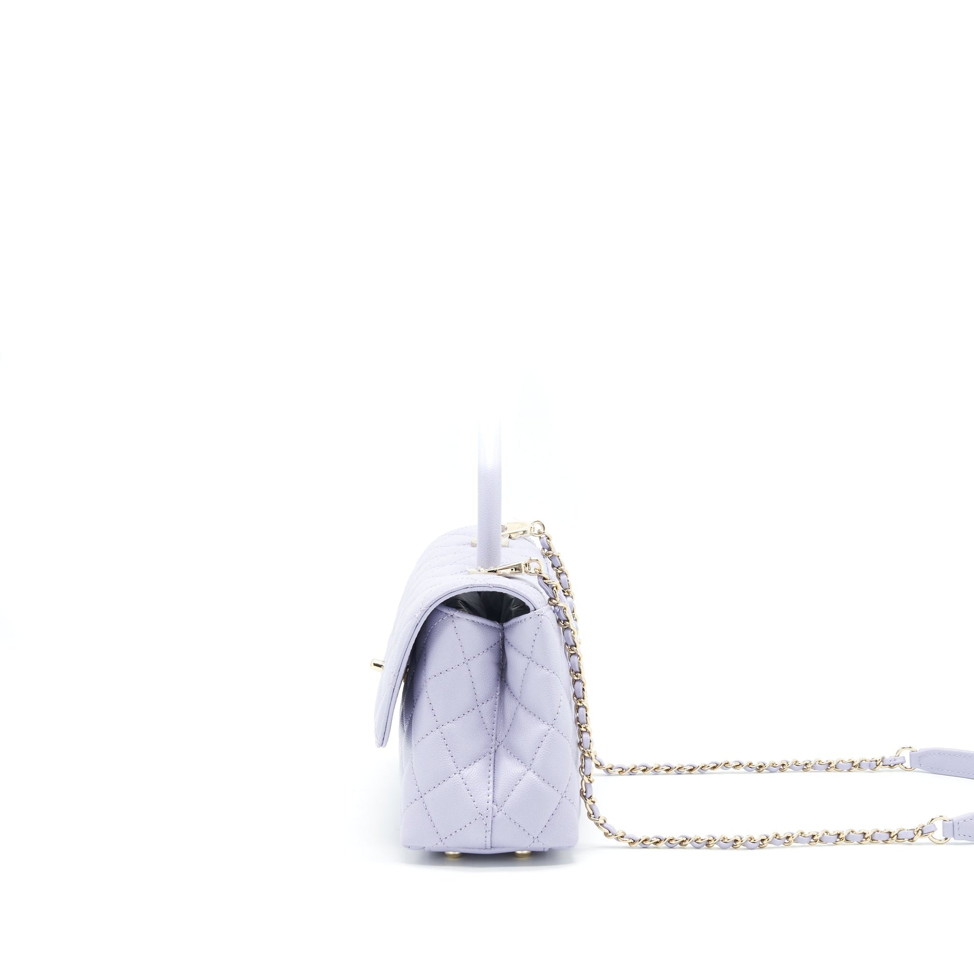 Chanel 21K lilac / Light Purple Coco Handle Small (old mini 24mm) L