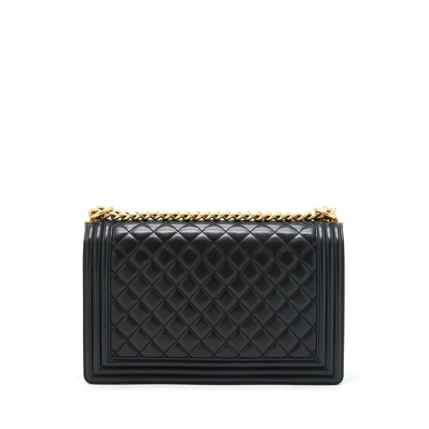 Chanel Boy Bag New Medium 28cm Lambskin Black Ruthenium GHW