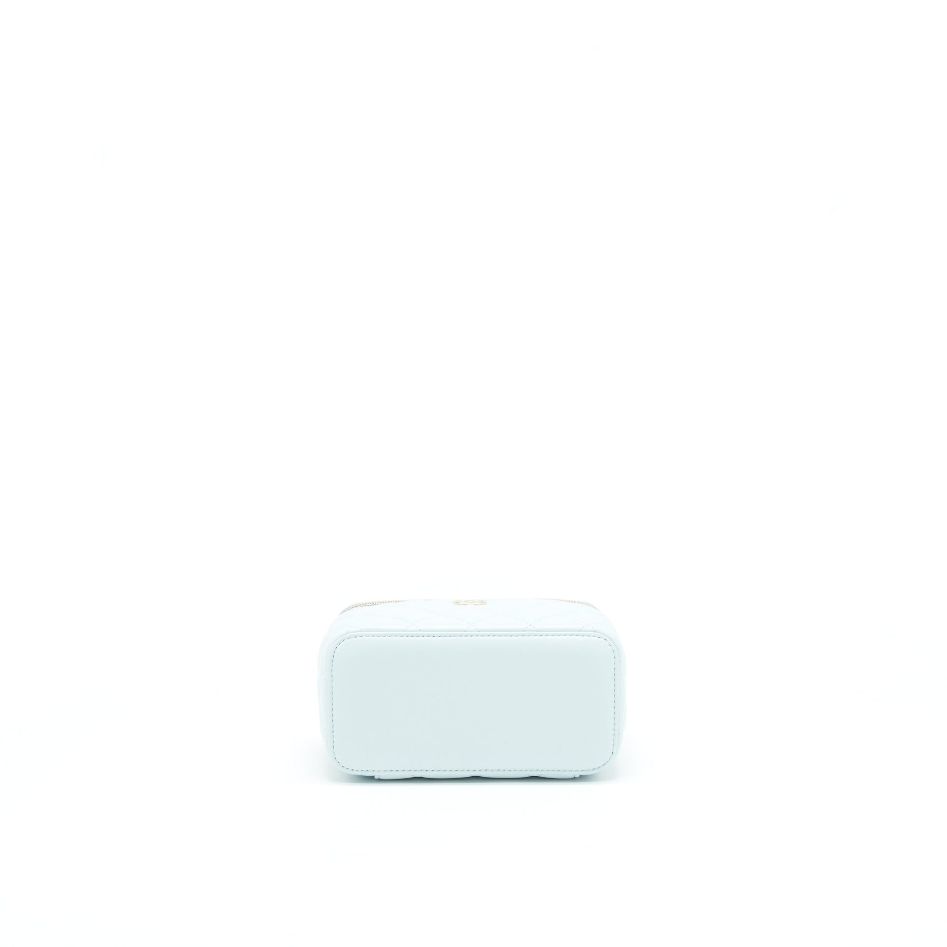 Chanel 21K Rectangular Top handle Vanity with Chain Baby Blue L