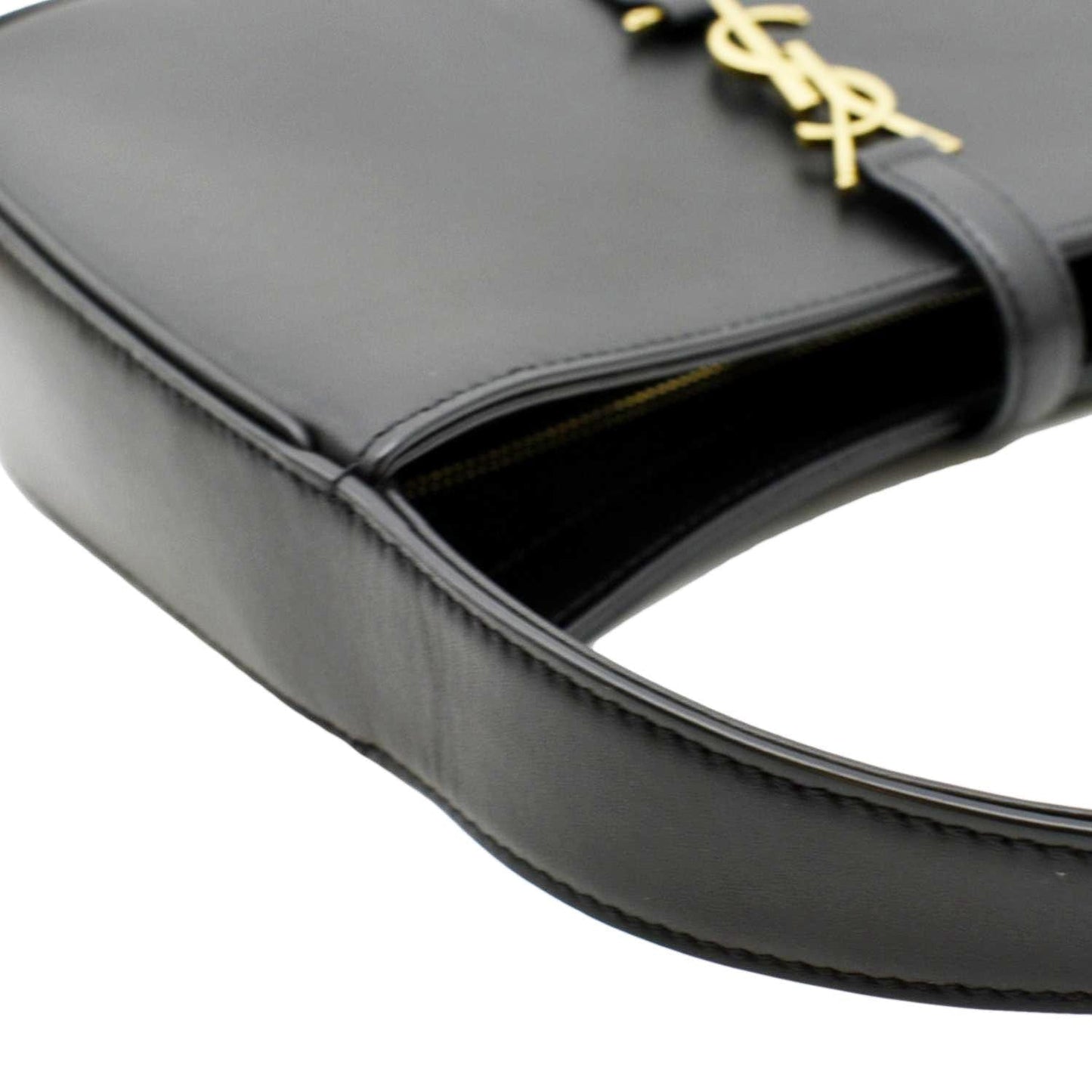 SAINT LAURENT Le 5 A 7 Leather Satchel Bag Black