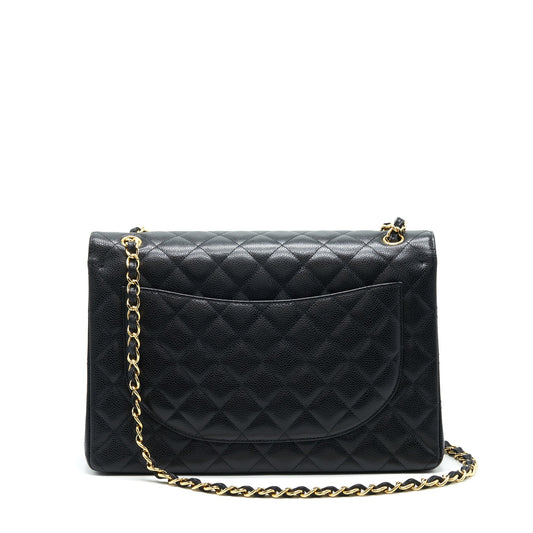 Chanel Maxi Classic Double Flap Caviar black serial 20