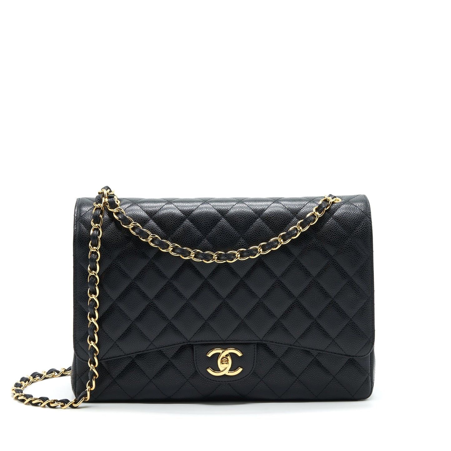 Chanel Maxi Classic Double Flap Caviar black serial 20